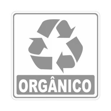 Imagem de Adesivo Lixo Reciclavel Orgãnico 1 Unidade 15cmx15cm Nome Do Desenho Orgãnico