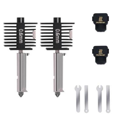 Imagem de KOYOFEI 2Pcs A1 Mini Upgrade Hotend Kit, Cabeça De Impressão De Impressora 3D Hot End Aquecimento Block Kit Com Bico De Aço Endurecido De 0,6 Mm E Meias De Silicone Para Bambu Lab A1/A1 Mini