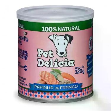 Imagem de Ração Úmida Pet Delícia Papinha de Frango para Cães Filhotes 320G 1 Unidade