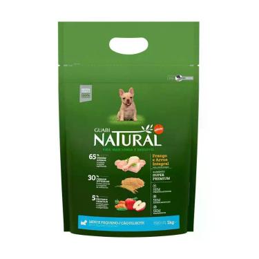Imagem de Ração Guabi Natural para Cães Filhotes de Porte Mini e Pequeno Sabor F