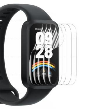 Imagem de CUFEREDU 5 peças de película de hidrogel protetor de tela para Xiaomi Smart Band 9 Active 3.7 cm Smartwatch macio HD transparente TPU filme sensível ao toque, autorreparação, anti-arranhões, ultrafino