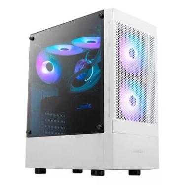 Imagem de Gabinete Gamer Mid Tower 3 Fans Sem Fonte Talos E3 Mesh Branco Gamdias