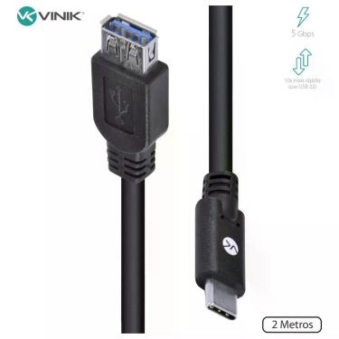 Imagem de Cabo Usb Tipo C Para Extensor Usb A Femea V3.2 Gen1 5Gbps 2 Metros - C32Uaf-2