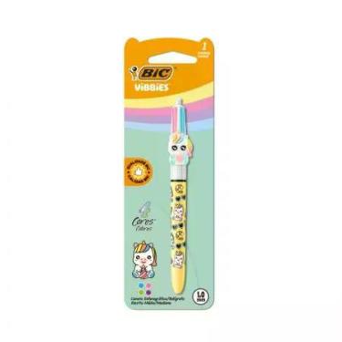 Imagem de Caneta esferográfica 1.0 retrátil Vibbies Unicórnio 4 cores - Bic