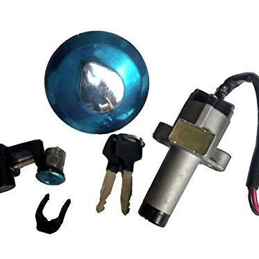 Imagem de Gear Kit Chave Ignição C/ Trava e Tampa Titan 150 2004 a 2008 Interruptor de ignição Rotativo 4 Contagem