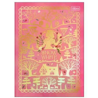 Imagem de Caderno Brochura Capa Dura Colegial Branca de Neve 80F - CAPA ROSA - T