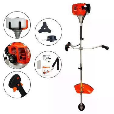 Imagem de Kit Completo Roçadeira Gasolina Profissional Carbon Fak 52cc 2.5HP Bip