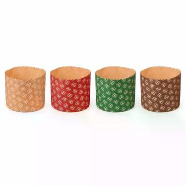 Imagem de 10 Forma De Papel Para Panetone 500g + 01 Essência GRÁTIS 30ml CorVerm