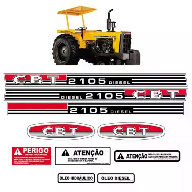 Imagem de Adesivo Trator Cbt 2105 Diesel Completo + Etiqueta Mk Cinza