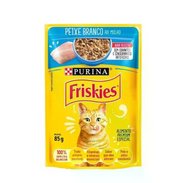 Imagem de Sachê Friskies Peixe Branco ao Molho 85g Purina Caixa Fechada com 15 U