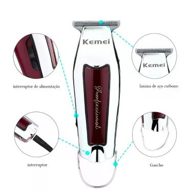 Imagem de Cortador Kemei De Corte Fino Para Salão De Beleza - RELET