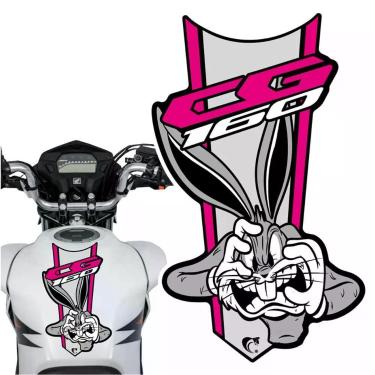 Imagem de Adesivo Faixa Gravata Sem Resina Moto Cg 150/160 Pernalonga Rosa Cor Cg 160