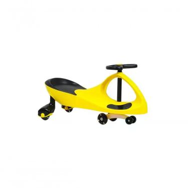 Imagem de Carrinho de Rolimã Infantil Super Car com Volante Giratório 360 graus sem Pedais Amarelo Unitoys