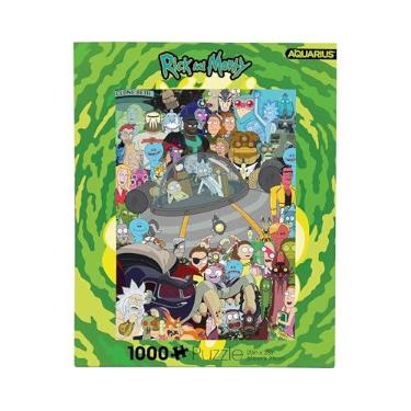 Imagem de AQUARIUS Quebra-cabeça do elenco de Rick and Morty (1000 peças, Sem brilho, Ajuste preciso, Praticamente sem poeira) - Mercadoria e Colecionáveis oficialmente licenciada de Rick and Morty - 50 x 68 cm