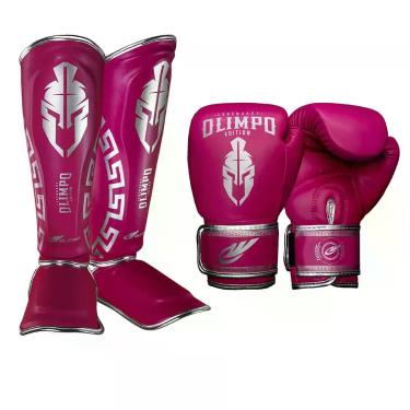 Imagem de Kit Boxe Muay Thai Luva Caneleira Olimpo Esportes Legendary Edition, R