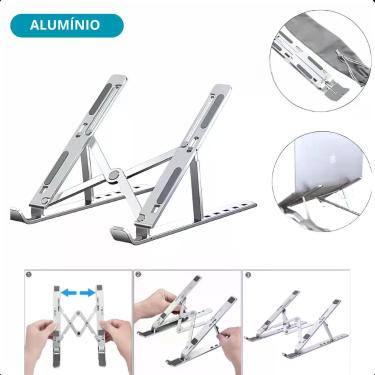 Imagem de Suporte Aluminio Dobrável Articulado Para Notebook - FAZA