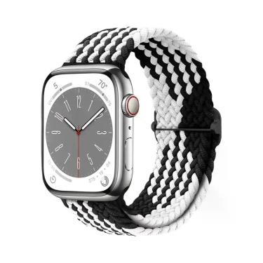 Imagem de Pulseira Ajustável De Elástico Trançado Para Apple Watch 45mm 49mm 44m