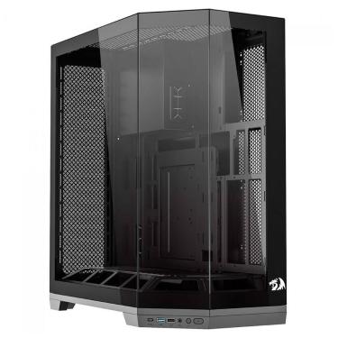 Imagem de Gabinete Gamer Aquário Redragon Edge - Vidro Temperado - Design Torre 