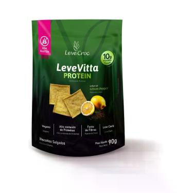 Imagem de Biscoito Proteico Sem Glúten Lemon Pepper Leve Croc 90g