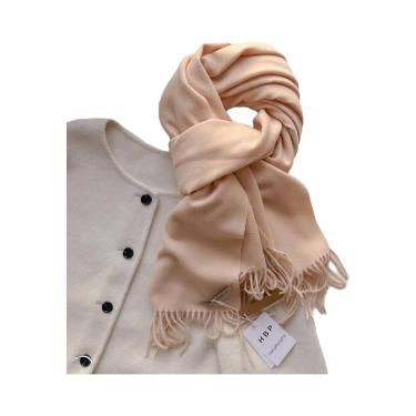 Imagem de Cachecol Feminino Longo De Lã Quente Para Inverno, Xale De Caxemira, P