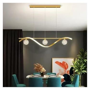 Imagem de Moderno Bola de Vidro Pendente Luzes LED Suspensão Lustre Minimalista Sala de Estar Sala de Jantar Cozinha Decoração de Casa