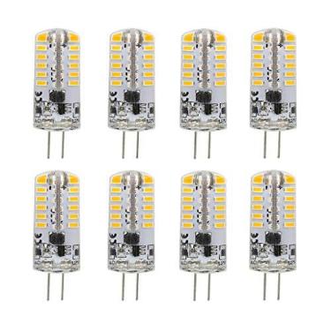Imagem de Lâmpada LED de milho G4 3W branco quente base de dois pinos 48 luzes de LED para luzes de teto de cozinha doméstica, 3W (equivalente a halogênio 20W), não regulável, 3000K, 48 peças 3014 SMD, pacote