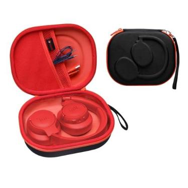 Imagem de XANAD Capa rígida para JBL Tune 720BT/770NC/710BT/760NC/700BT/750BT/510BT/660NC/520BT/500/E45BT e JBL Live 770NC/660NC/650BT/460NC/670NC/400BT/500BT/500BT. BT e fone de ouvido sem fio E, Orang Red
