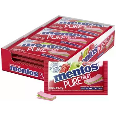 Imagem de Gomas de Mascar Mentos 3 Camadas Pure Fruit Sem Açúcar Sabor de Frutas