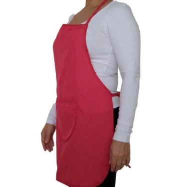 Imagem de Avental de Frente com bolso Oxford - MUNDO DOS AVENTAIS , Vermelho