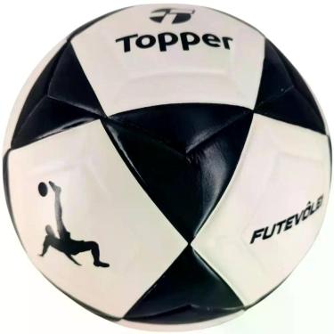 Imagem de Bola De Futevôlei Topper Altinha R1 Oficial, Branco, Preto, Único, Hom