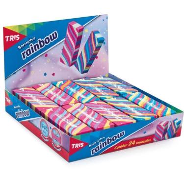 Imagem de Borracha Colorida TRIS Rainbow Sortidas - Summit