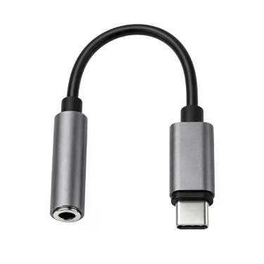 Imagem de Conversor de Áudio Usb C para P2 MDM Compatível com Dispositivos Usb C Que Suportem Som Preto Unidade
