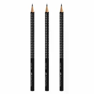 Imagem de Kit com 3 Lápis Faber-Castell Grip 2001 HB Nº2 Preto - Faber Castell