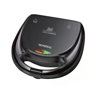 Imagem de Sanduicheira Fast Grill e Sandwich Mondial S-12 750W - Preta Preto / 110