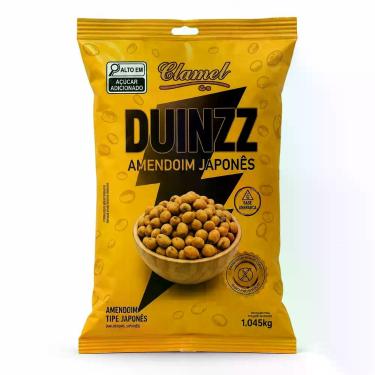 Imagem de Amendoim Tipo Japonês Crocante Clamel Duinzz 1,045kg Snack Petisco Ape