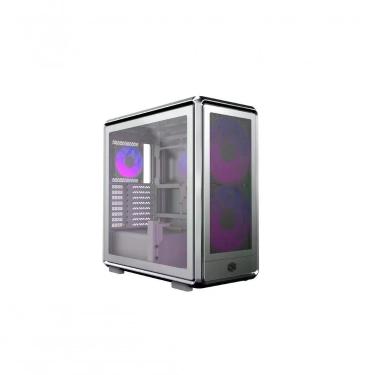 Imagem de Gabinete para Computador Masterframe 600 Mesh MF600M-SGNN-S01 Mid Tower E-ATX Vidro Temperado 3 Fans ARGB Prata Cooler
