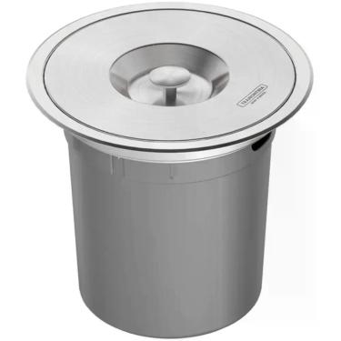 Imagem de Lixeira De Embutir Tramontina Clean Em Aço Inox 5 Litros