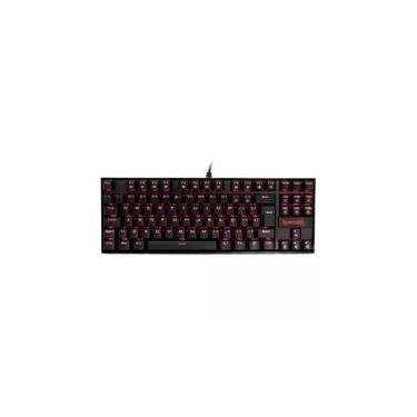 Imagem de Teclado Mecânico Gamer Redragon Kumara, Anti-Ghosting, LED Vermelho, Switch Outemu Brown, ABNT2, Preto - K552-2 (PT-BROWN)