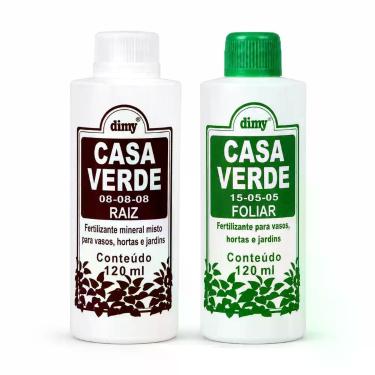 Imagem de Kit Fertilizante Líquido Casa Verde Foliar e Raiz 120ml Dimy