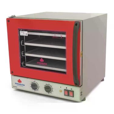 Imagem de Forno Turbo Elétrico de Bancada Progás PRP-004 G2 com Timer e 4 Esteiras Vermelho 2000W 220V