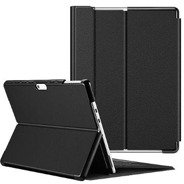 Imagem de Fintie Capa protetora para Microsoft Surface Pro 9 / Pro 9 5G (versão 2022) de 13 polegadas - Capa rígida de visualização de vários ângulos compatível com teclado tipo capa, preta
