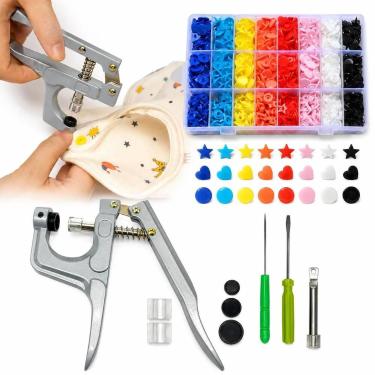 Imagem de Kit Alicate Aplicador Botão de Pressão com Box 360 Botões Coloridos Co