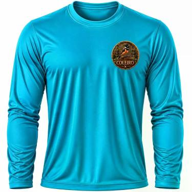 Imagem de Camisa Uv +50 Pássaro Coleiro - Proteção Solar cor:Azul TurquesaTamanh