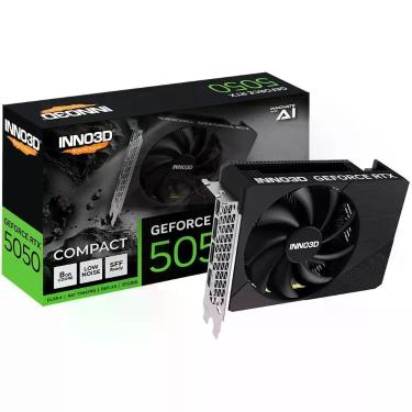 Imagem de Placa de Vídeo Inno3D RTX 5050 COMPACT Nvidia GeForce. 8GB, GDDR6, 128