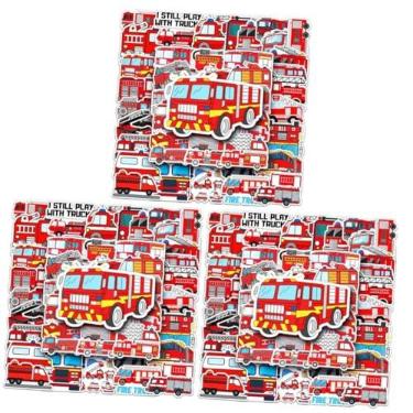 Imagem de Abaodam 150 Peças adesivos de caminhão de bombeiros adesivos para notebook adesivos de computador adesivos de garrafa de água adesivo de caminhão de a incêndio caderno