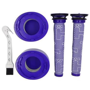 Imagem de Kit de filtro de vácuo de substituição para aspirador de pó Dyson V7 V8, V8 Animal, V8 Absolute, V7 Motorhead Cordless Vacuum, inclui 2 pós-filtros HEPA e 2 pré-filtros, substitui as peças #967478-01