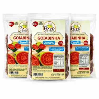 Imagem de Kit 3 Goiabinhas Tabletinho Zero Ad. Açúcar VOVÓ 110g - Doces Vovó De 