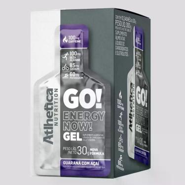 Imagem de Gel Carbo Go! Energy Now Atlhetica - 10 Sachês de 30g, Guaraná com Aça