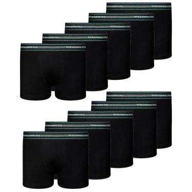 Imagem de Kit 10 Cuecas Box Boxer Infantil Lupo Kids Algodão Masculina - Preto -