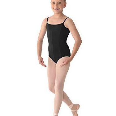 Imagem de Collant de dança de camisola com costura princesa Mirella Girls, Maiô com costura feminino de princesa Mirella, Preto, 8-10
